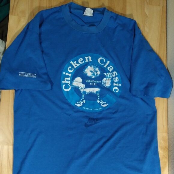 Vintage 90s Custom Chicken Classic Willamalane VIII Run T-Shirt - Picture 1 of 8